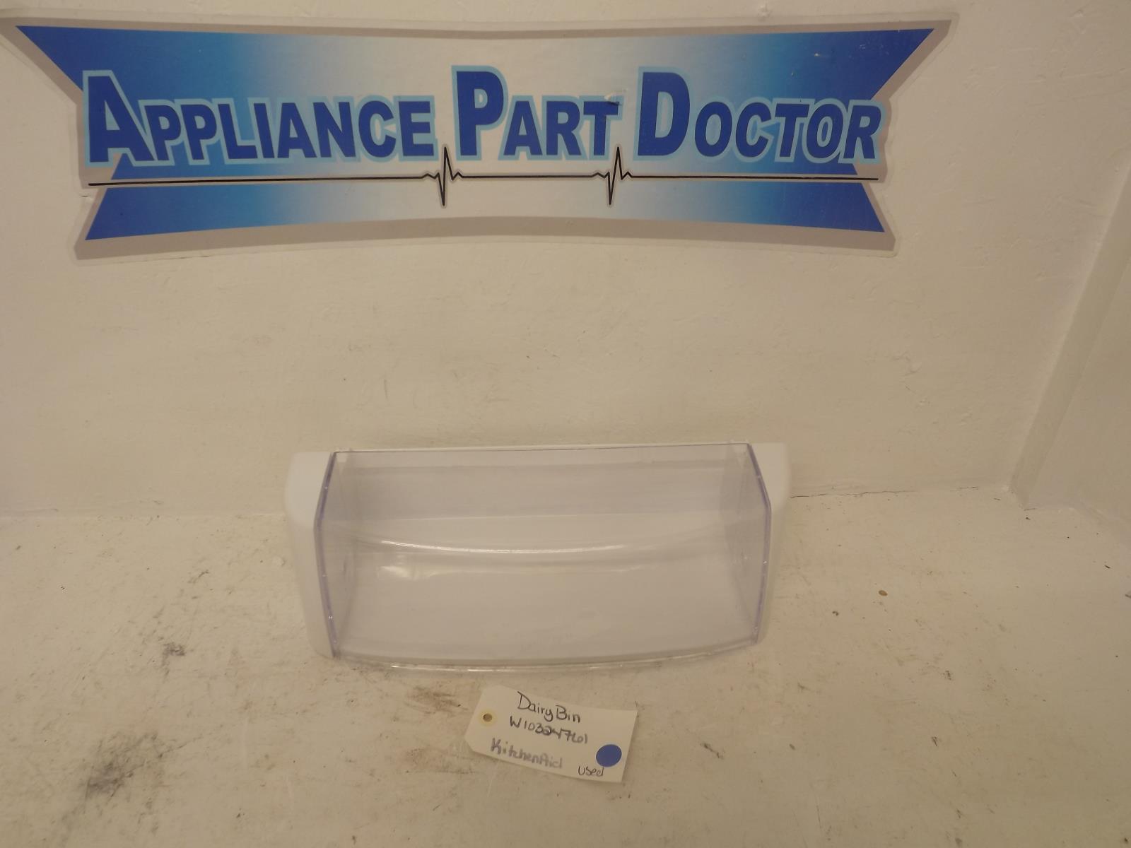 KitchenAid Refrigerator W10324761 Dairy Bin Used KitchenAid Refrigerator W10324761 Dairy Bin Used